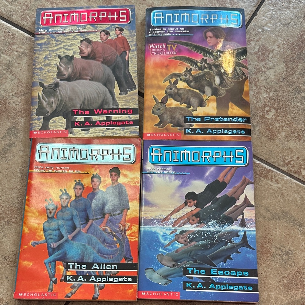 Vintage Animorphs 4 Book Lot #8 15 16 23 K.A. Applegate 1990s Scholastic